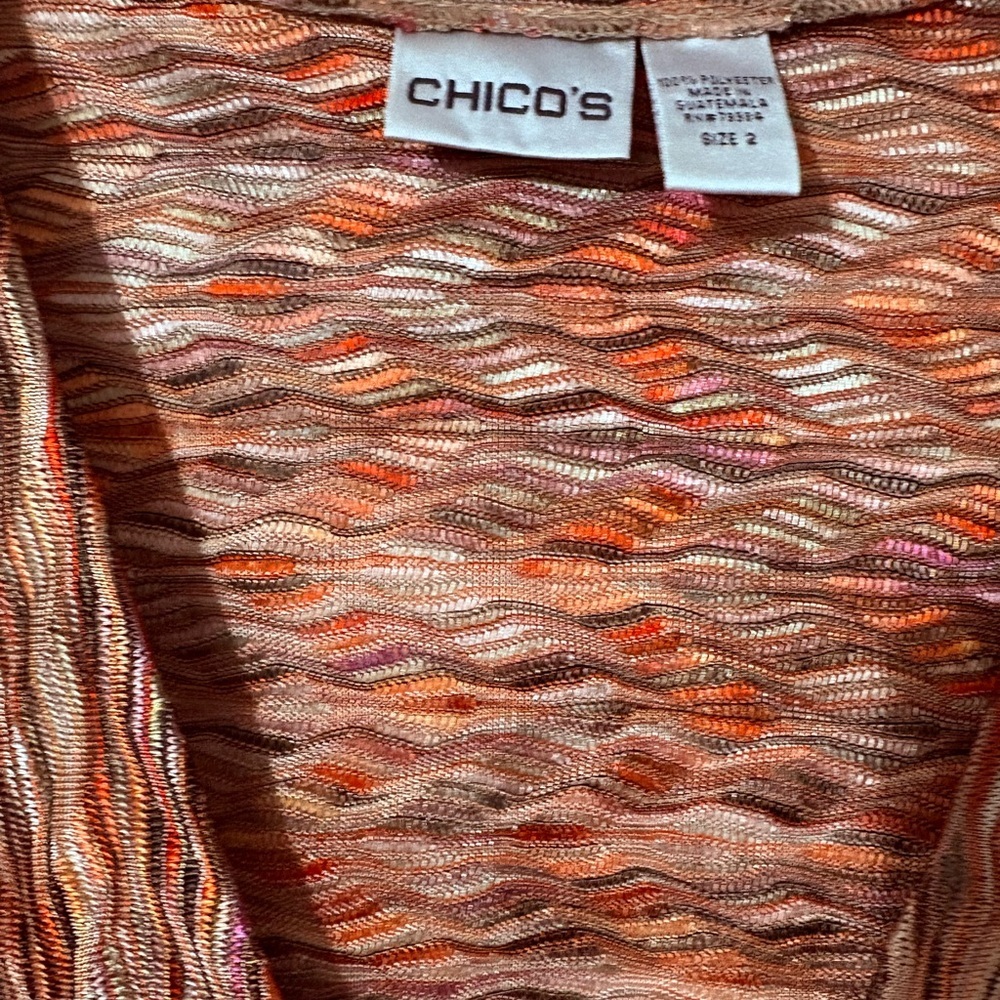 Chico's Vibrant Wave Pattern Cardigan - Picture 3 of 3